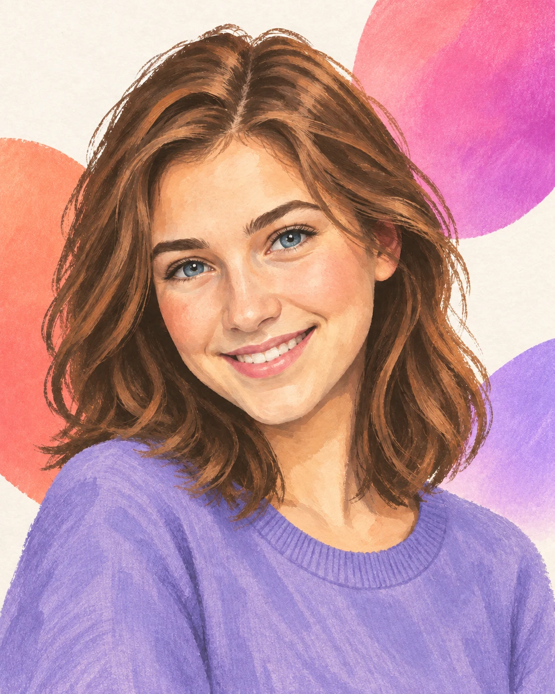 Redaktionelle Illustration für Zoe, Ideengeberin von InstaSpot